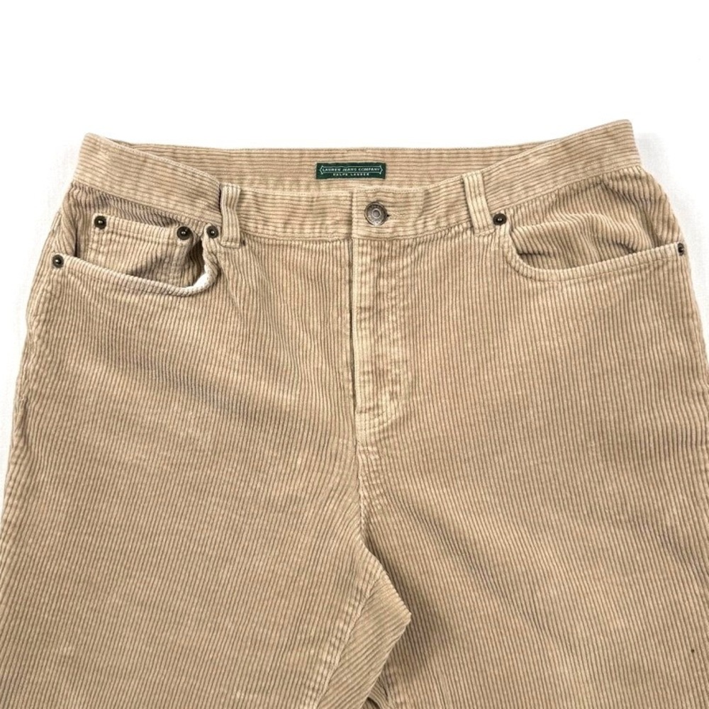 Lauren Ralph Lauren Jeans Corduroy Women's Size 10 Classic Bootcut Beige Vtg